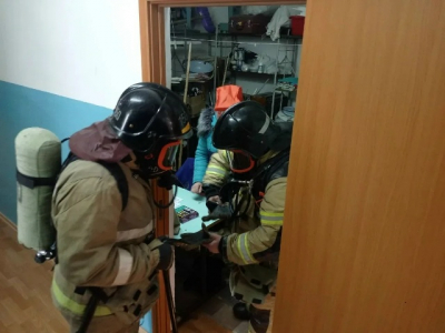 Пожарно-тактическое занятие в с. Новоберезовка